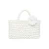 Carmen Sol Positano Raffia Small Bag In White