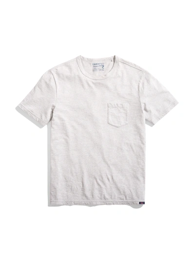 Faherty Sunwashed Pocket T-shirt (tall) In Heather Grey
