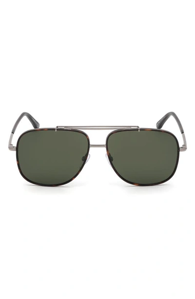 Tom Ford Benton 58mm Geometric Sunglasses In Brown