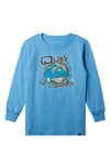 QUIKSILVER KIDS' VINTAGE FEEL LONG SLEEVE GRAPHIC T-SHIRT