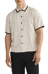 RAG & BONE FOULARD PRINT SHORT SLEEVE BUTTON-UP SHIRT