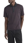 Rag & Bone Men's Geometric Interlock Polo Shirt In Black Geo