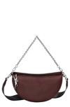 LONGCHAMP LONGCHAMP SMILE SMALL HALF MOON LEATHER CROSSBODY BAG