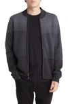 Robert Barakett Men's Crosswoods Front-zip Sweater In Charcoal