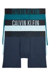 Calvin Klein Intense Power Boxer Briefs, Pack Of 3 In Atlantic Deep/blueberry/aquatic
