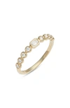 Bony Levy Monaco Mixed Diamond Stackable Ring In 18ky Yellow Gold