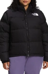 The North Face 1996 Retro Nuptse Hooded Quilted Shell Down Jacket In Recycled Tnf Black