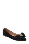 Jack Rogers Debra Pointed Toe Flat In Black