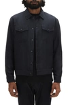 Robert Barakett Faux Leather Renoir Jacket In Navy