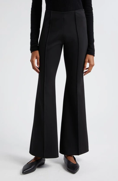 Atm Anthony Thomas Melillo Ponte Knit Kick Flare Pants In Black