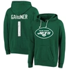 MAJESTIC MAJESTIC THREADS AHMAD SAUCE GARDNER GREEN NEW YORK JETS NAME & NUMBER TRI-BLEND PULLOVER HOODIE