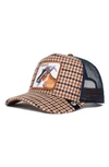 Goorin Bros . Good Kid Goat Patch Check Trucker Hat In Multi