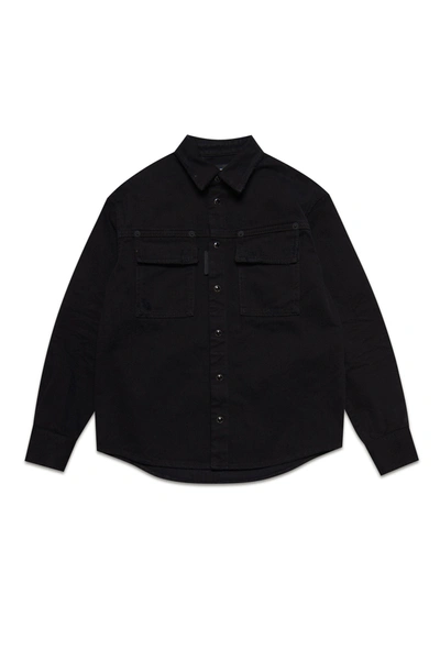 Dsquared2 Kids' D2c201m Relax-icon Shirt Dsquared Black Denim