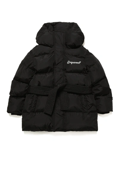 Dsquared2 Kids' Logo-print Padded Jacket In Black