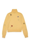 DSQUARED2 WOOL-BLEND TURTLENECK SWEATER WITH COLORFUL MINI PATCHES