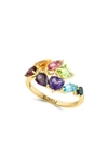 Effy 14k Yellow Gold Semiprecious Stone Cluster Ring In Yellow Gold/ Multi