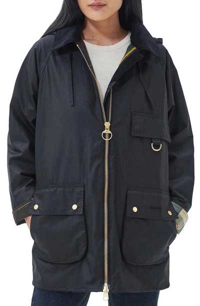 Barbour Long Coat In Black/ Classic/ Dress/ Ancient