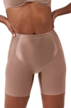 Spanx High-rise Lifting Mid-thigh Shorts In Cafe Au Lait