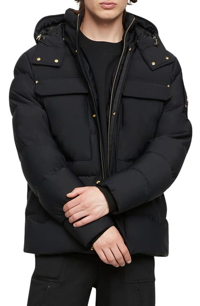 Moose Knuckles Skillman Hooded Jacket In Black