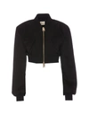 Khaite Reggie Cropped Jacket In Black