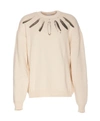 Marcelo Burlon County Of Milan Aop Wind Feather Sweater Marcelo Burlon In Beige