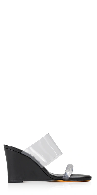 Maryam Nassir Zadeh Olympia 95mm Wedge Sandals In 000 Black