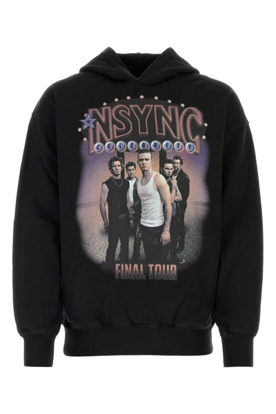 1989 Studio Hooded Cotton Sweatshirt Peculiar Print In Black
