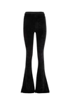 Bally Flared Pants In Black Velvet In Black