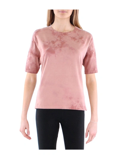 Anthropologie Maronie Womens Tie Dye Knit T-shirt In Pink