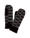 HANNAH ROSE BARK STITCH CASHMERE MITTENS