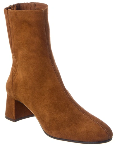 Aquazzura Camel Brown Saint Honore 50 Suede Ankle Boots