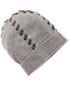 Hannah Rose Whipstitch Cashmere Hat In Grey