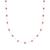 RS PURE BY ROSS-SIMONS PINK TOURMALINE BEAD STATION NECKLACE IN 14KT YELLOW GOLD