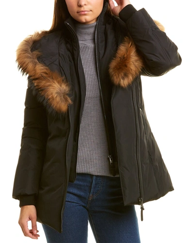 Mackage Women's Adali Shearling-trimmed Down Coat In Black