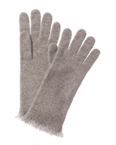 Hannah Rose Tech Cashmere Gloves In Grey