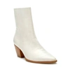 Matisse Bambi White Crocodile Embossed Mid-calf High Heel Boots In White