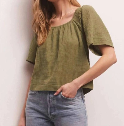 Z Supply No Rules Gauze Top In Green