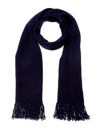 Hannah Rose Hadley Shaker Fringe Cashmere Scarf In Blue