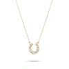 Adina Reyter Baguette Diamond Horseshoe Pendant Necklace In Gold