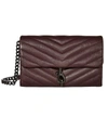 REBECCA MINKOFF EDIE WALLET ON A CHAIN IN CURRANT