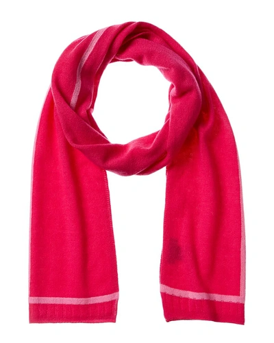 Hannah Rose Jersey Roll Welt Cashmere Scarf In Pink