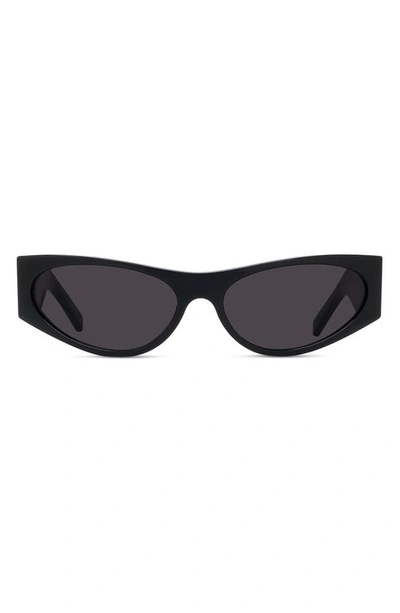 Givenchy 4g Acetate Cat-eye Sunglasses In Shiny Black / Smoke