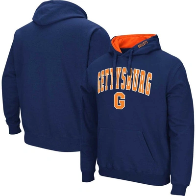 Colosseum Men's  Navy Gettysburg Bullets Arch & Logo Pullover Hoodie