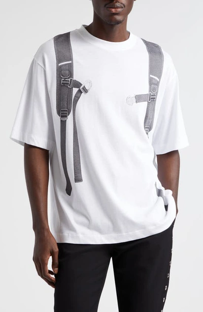 Off-white Backpack-print Cotton T-shirt In White