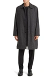 WAX LONDON WAX LONDON CHESTER WOOL HERRINGBONE COAT