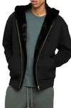 Moose Knuckles Classic Bunny Fleece Jacket With Removable Faux Fur Lining In Black