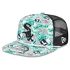 New Era Chicago White Sox Tropic Floral Golfer Lightly Structured Snapback Hat In Black