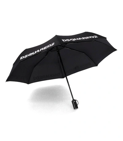 Dsquared2 Black Umbrella With Logo