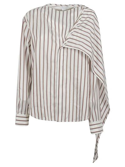 BOTTEGA VENETA BOTTEGA VENETA STRIPED SILK SHIRT