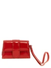 Jacquemus Red Le Porte Bambino Leather Airpod Case In Red
